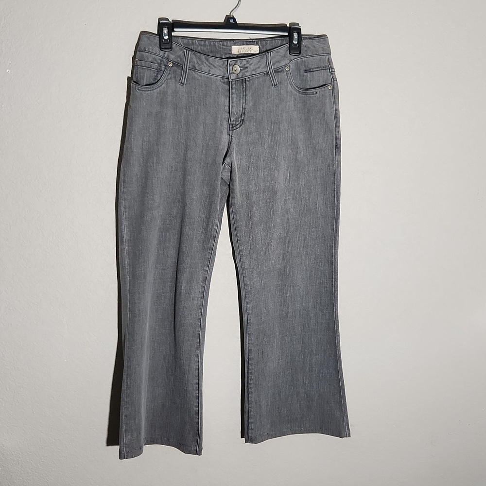 Natural Reflections Jeans Womens Size 6 Straight Leg Copped Gray